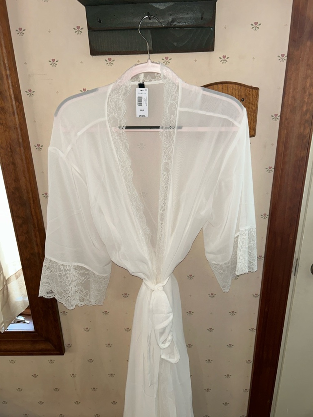 torrid White Sheer Lace Robe